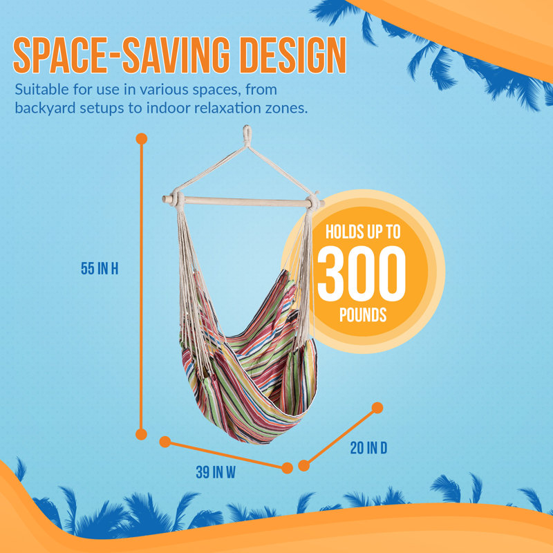 Freelandville 1 Person Chair Hammock, Coral