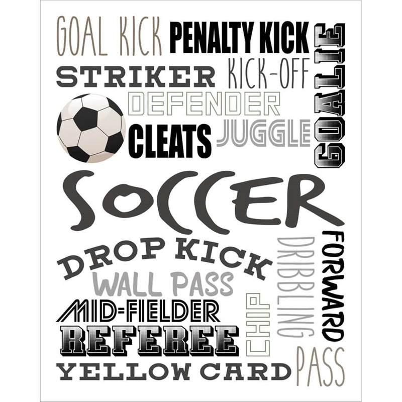 «Soccer V2» par Kimberly Allen, reproduction sur toile tendue