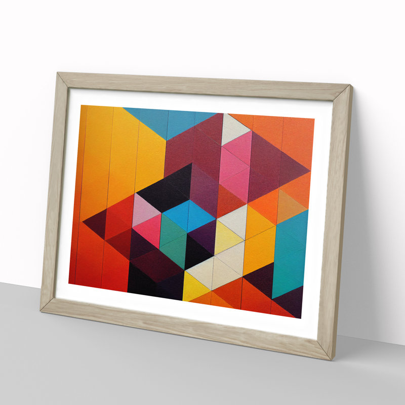 Unimaginable Abstract Art - Framed Print, 46cm H x 64cm W x 2cm D, Oak Framed