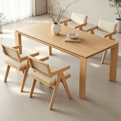 Natural Oak Ash Wood Dining Table