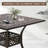 Patio Dining Table,cast Aluminum Patio Table With Umbrella Hole, Outdoor Bistro Table For Backyard, Garden, Patio (35" Rectangle Dining Table)