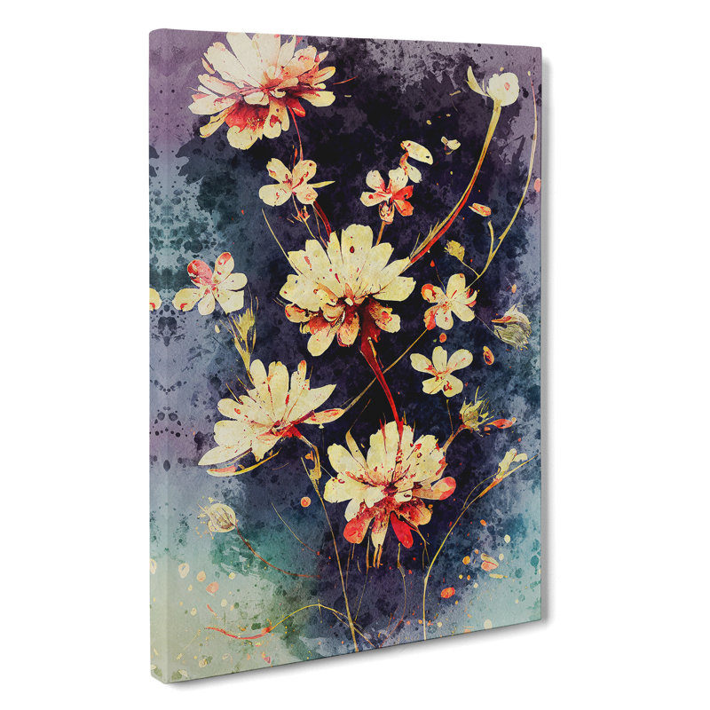 Flower Painting No.4 - Wrapped Canvas, 50cm H x 35cm W x 3cm D