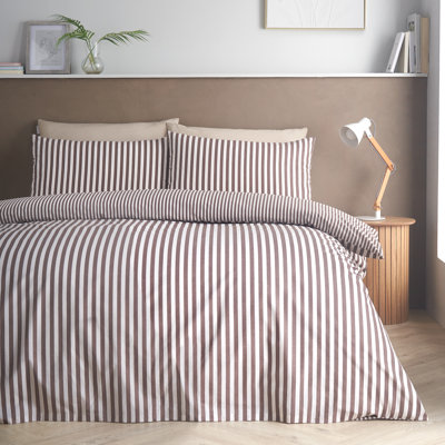 Epping Textured Stripe Reversible Duvet Cover Set