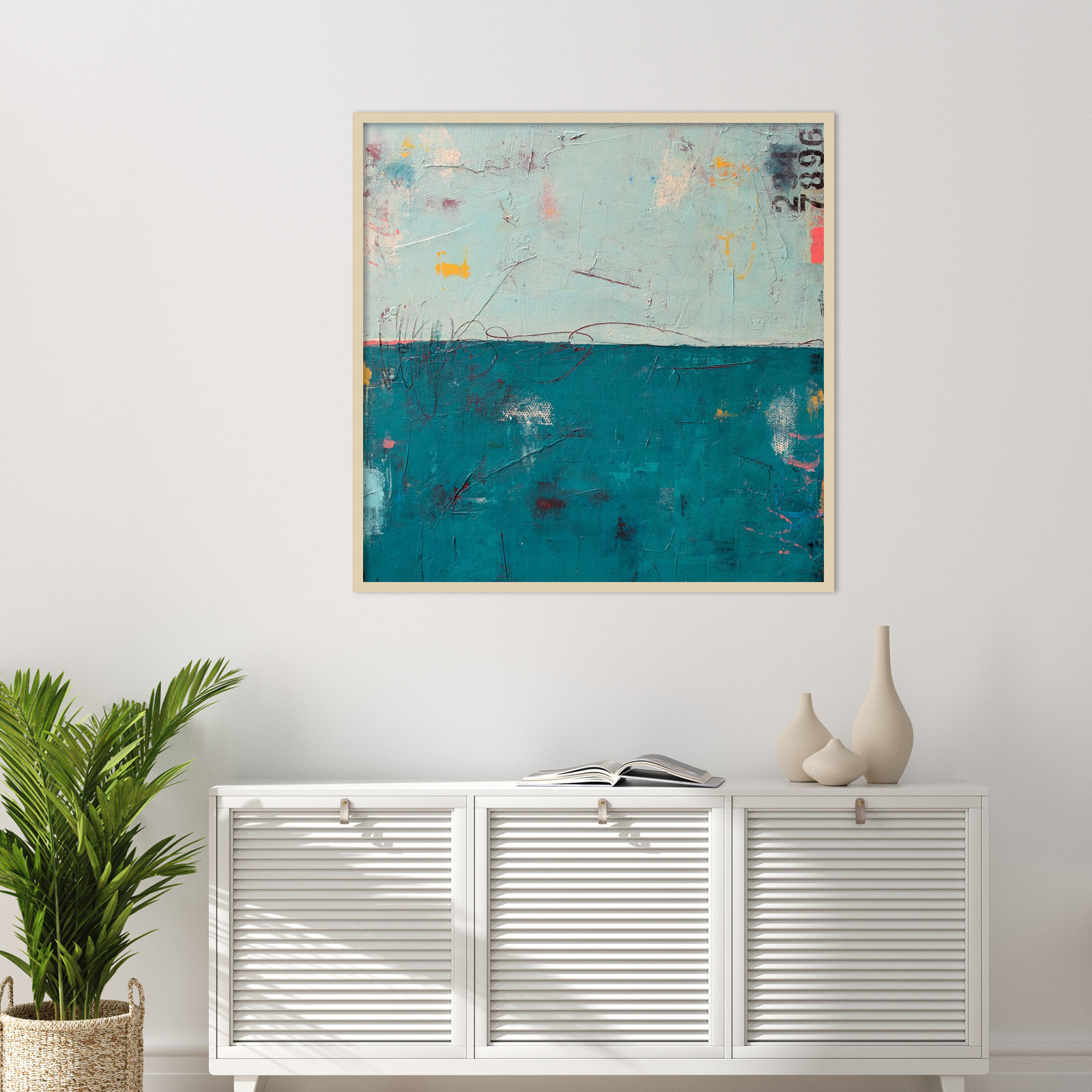 Blue Bay Hideaway Print by Erin Ashley, 41" H x 42" W, Brown