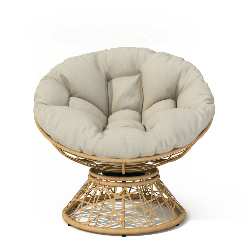 Comfortable Ergonomic Wicker Bessette with Advanced Features for Relaxation, Natural, Beige Polypropylene
