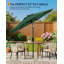 Parasol de patio extérieur de 9 pi avec manivelle et inclinaison à bouton-poussoir, protection UV imperméable-1139125034