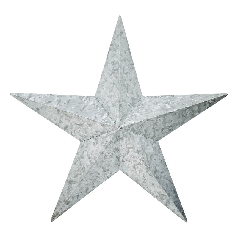 Étoile festive en métal galvanisé, H 18 po x l 18 po x P 2,25 po