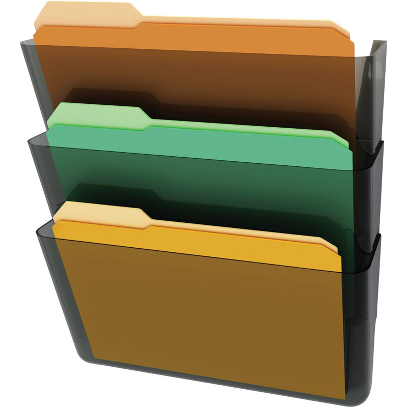 Smoke Expanding Wall File Pocket System with 3 Compartments