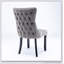 Furniture,Upholstered Wing-Back Dining Chair with Backstitching Nailhead Trim and Solid Wood Legs-1736232887