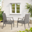 Patio Wicker Padded Dining Armchairs