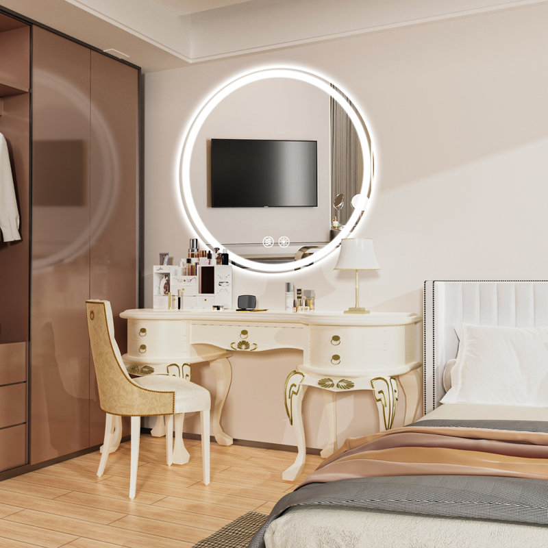 Miroir de salle de bain mural Gaulrapp, 40 po x 40 po