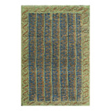 Rug & Kilim’S Tribal Rug In Blue, Green, And Brown Geometric Patterns