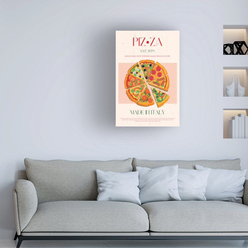 «Nazma Khokhar Pizza», reproduction sur toile, H 19 po x l 12 po x P 2 po