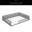 Upholstered Platform Bed With Guardrail And Pillow-1219406565
