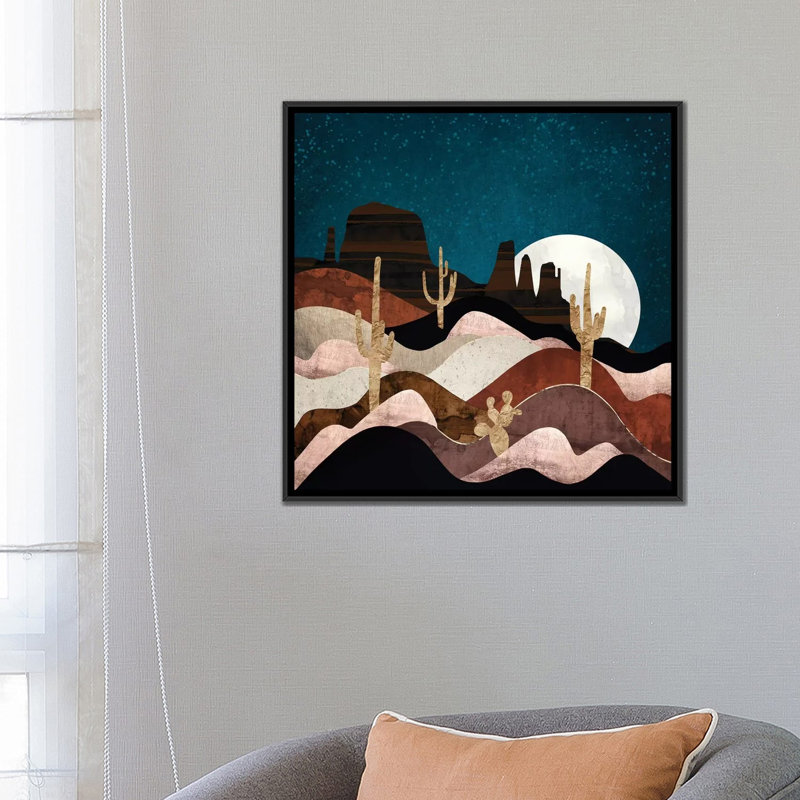 Étoiles du désert - impression, 26" H x 26" W x 1.5" D, Black Framed Canvas, Aucun mat