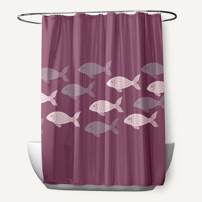 Rideau de douche simple Ludwig, Mauve