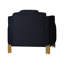 Fauteuil d'appoint Theo, velours, lumières DEL bleues, pieds en métal doré