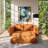 Ailuridae 66.93" W x 34.25" D x 22.44" H Convertible Memory Foam Corduroy Fabric Loveseat Sofa Bed-129100716-129100718