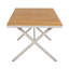Table de salle à manger d'extérieur en bois avec pieds en forme de X