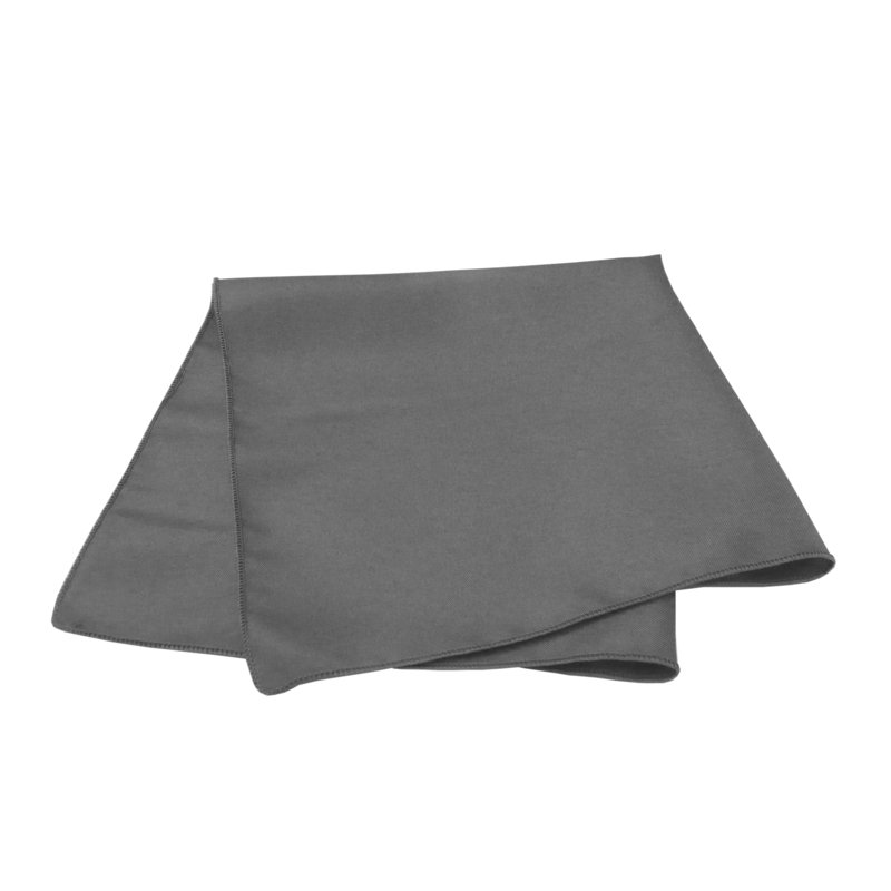 Polyester Square Napkin, Charcoal, 10" x 10"