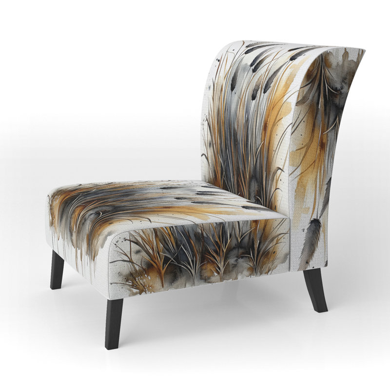 Upholstered Accent Chair, Slipper Armless