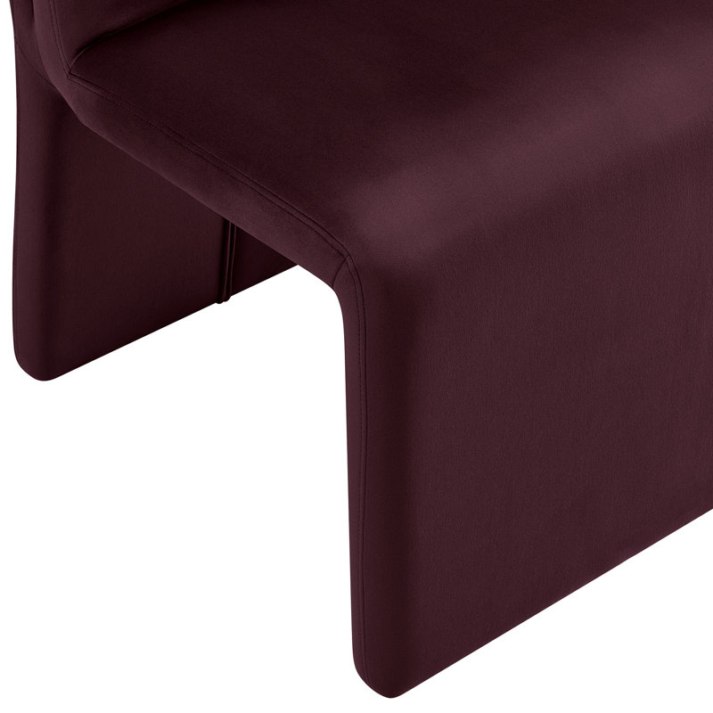 Emory Upholstered Performance Velvet Dining Side Chair, Mulberry