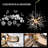 Crystal Arched Floor Lamp Modern Tall Standing Lamp with 6 LED Bulbs Adjustable Tall Lamp Pole Light Mid-Century Couch Arched Gold Floor Lighting for Living Room Bedroom Office