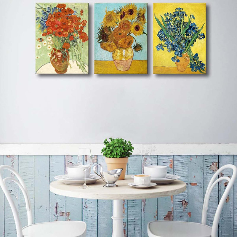 3 Piece Wrapped Canvas Print, 40 cm H x 90 cm W