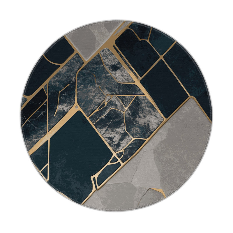 Spectrum Bridge Indoor And Outdoor Area Rug, Round 5'