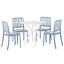 Howey 4 - Person Patio Dining Set Square Table with Cushions Included-1281149932