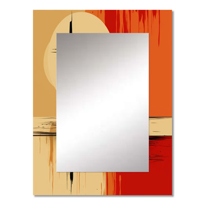 Full Moon Celebration Of Solitude Landscape - Geometric Large Wall Mirror, Modern Unique Mirror, Printed Metal Art