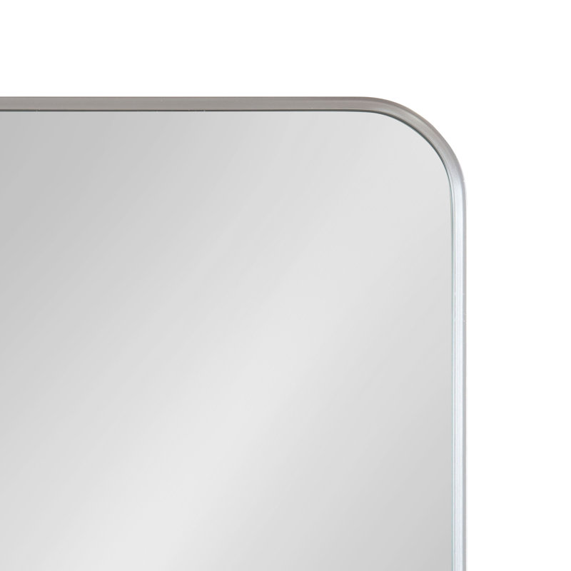 Miroir mural Anacleta, 35,5 po x 23,5 po, Argent