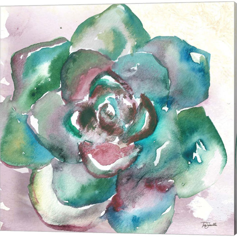 «Succulent Watercolor» par Tre Sorelle Studios, art sur toile (ensemble de 2)