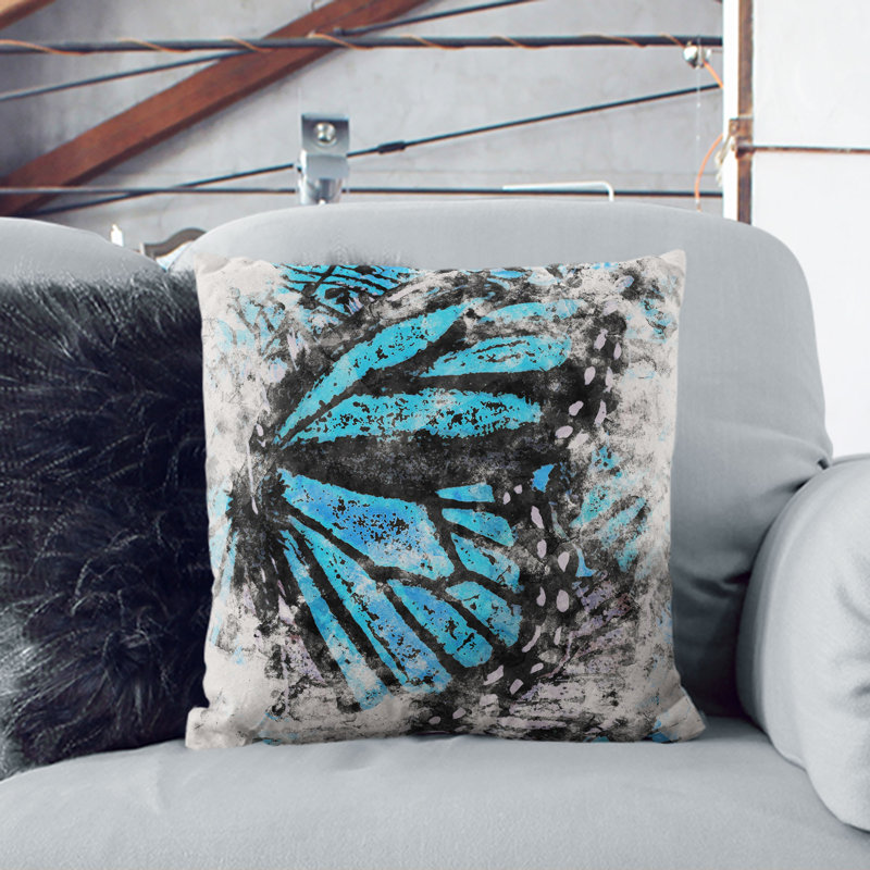 The Butterfly Effect Watercolour Cushion with Filling, Stone, 55cm H x 55cm W x 20cm D