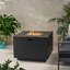 Foyer d'extérieur carré en fer au propane avec sortie de 50 000 BTU et réservoir de rangement dissimulé pour un chauffage efficace et confortable dans la cour arrière-542670027-542670020