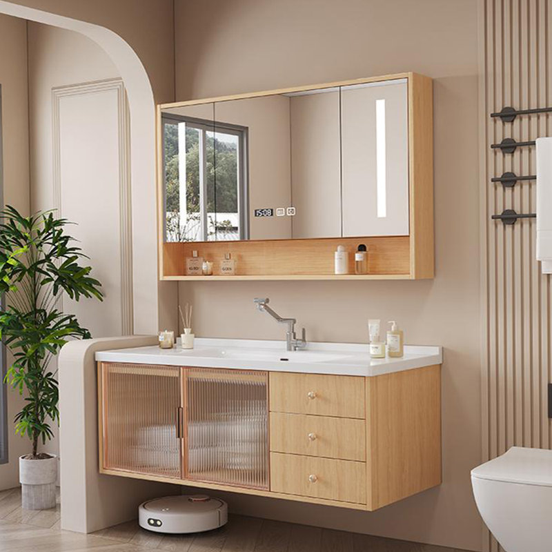 Modern log style Vanitie bathroom cabinet