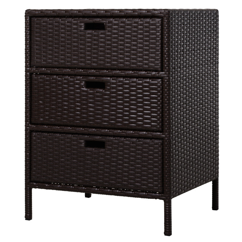 Commode 3 tiroirs Aaban, Brun