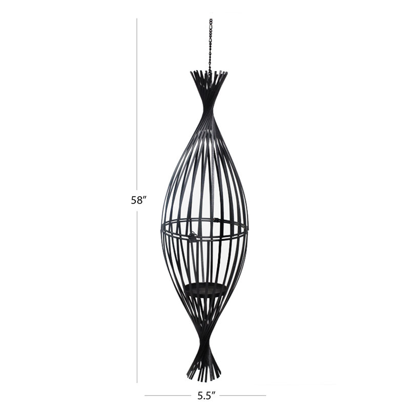 Metal Wall Tealight Holder, 58" H x 5.5" W x 3.5" D