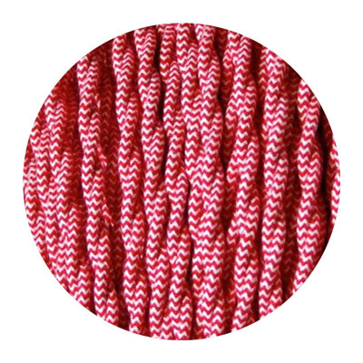 2Core Twisted Vintage Coloured 0.75Mm Braided Fabric Flexible Electrical UK Lighting Wire Cord / Cable