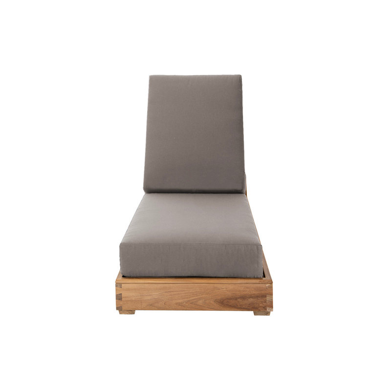 Chaise longue d'extérieur en teck Starlita, Taupe