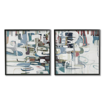«Chaotic Intertwining Shapes Single Photo Frame» par Lisa Ridgers, 2 pièces sur toile