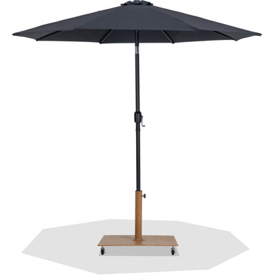 Parasol de patio en tissu / aluminium avec base Chavelle