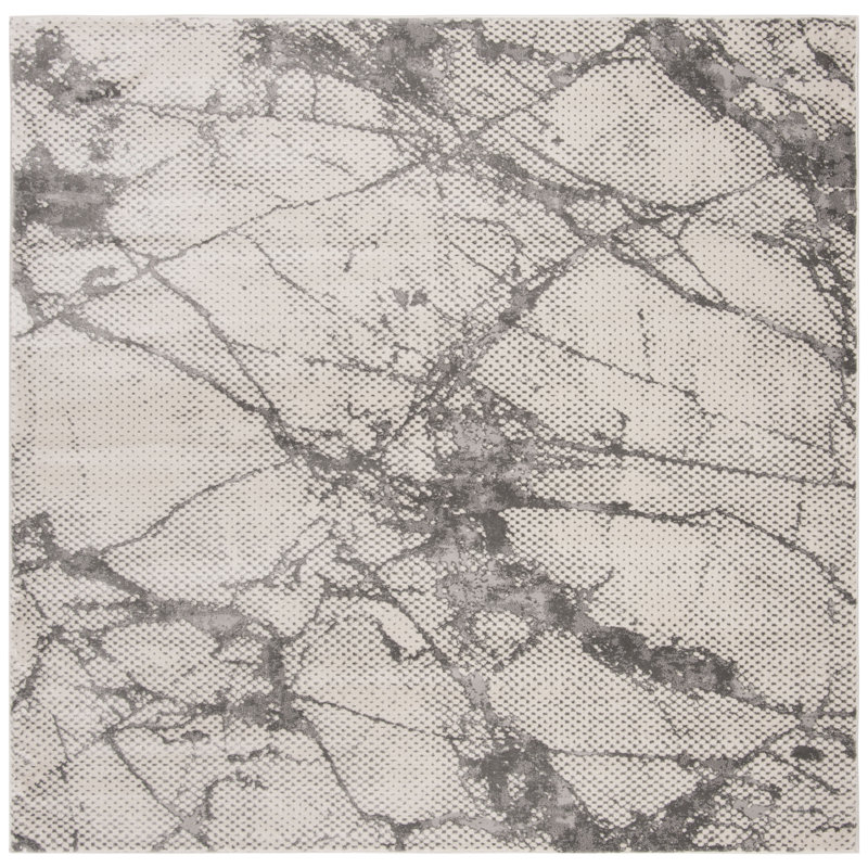Keller Performance Abstract Rug, Square 6'7"