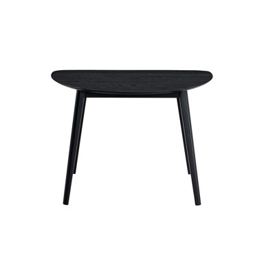 Table de salle à manger à finition noire, surface recouverte de placage, poids du produit rectangulaire de 40,23 lb, couleur bois composite, 48 po Profondeur du colis