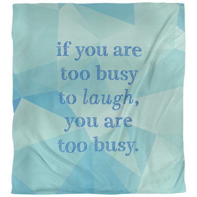 Make Time for Laughter Quote Single Duvet Cover