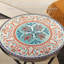 Outsunny Mosaic Outdoor Garden Table 35.5cm Round Coffee Table Multicolour