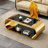 57" Stainless With Glass Coffee Table, Modern Coffee Table For Living Room, 2-Tier Glass Top With Large Space Fashion Design-1970493228