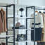 Système de garde-robe autoportant en bois avec cadre en métal-112387504