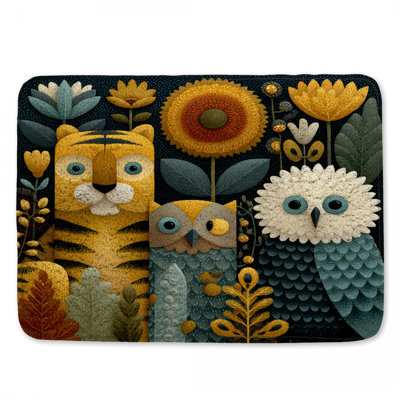 Tapis de bain Tiger Owl Illustration