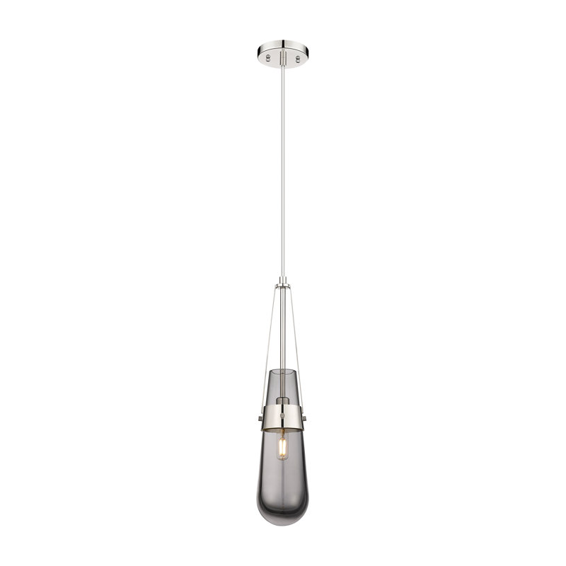 Maglena 1 - Light LED Bulb Pendant, Plated Smoke, Polished Nickel